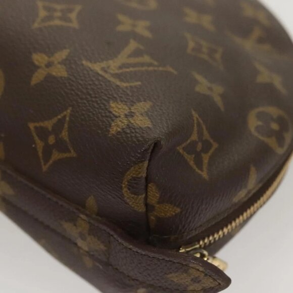 LOUIS VUITTON Monogram Trousse Demi Ronde Cosmetic Pouch M47520 LV Auth BD1958 - Picture 12 of 15